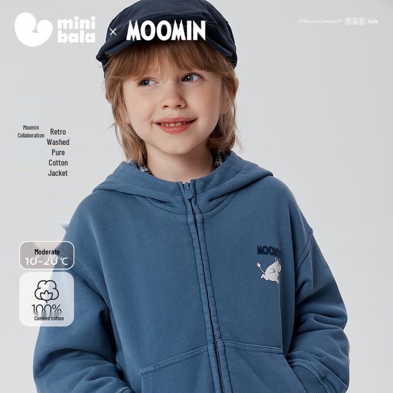 Детская хлопковая толстовка с капюшоном Minibala, коллаборация с Муми-троллями