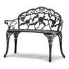 Outdoor Bench, 38.8 inches Metal Garden Bench for Outdoors, 480 lbs Load Capacity Bench, Outdoor Garden Park Bench with Backrest and Armrests, Patio
