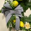 Front Door Peony Hydrangea Artificial Lemon Wreath Green Leaves Wreath with Berries Wreath Spring Summer Wreath for Wall Window Party Decor