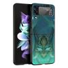 Для Samsung Galaxy Z Flip 3 4 5 Жесткий Черный Складной ПК Чехол для Телефона Логотип Genshin Impact Для Samsung Z Flip3 Чехол Защитная Оболочка