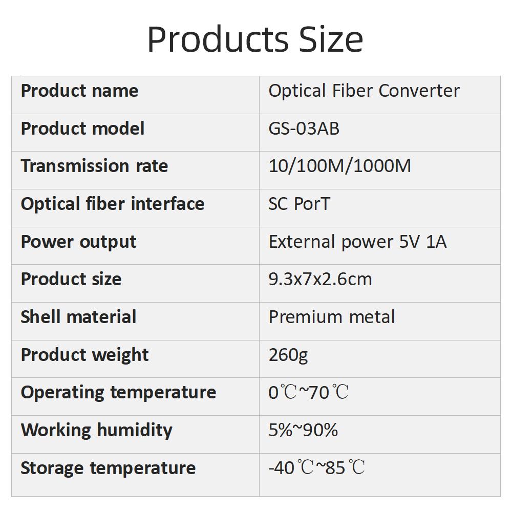 Гигабитный одномодовый одноволоконный оптоволоконный преобразователь, передатчик, приемник, набор портов SC