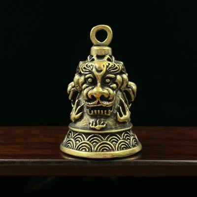 Колокольчик Guardian Bell, мотоциклетный байкерский колокольчик, винтажные латунные колокольчики для удачи на дороге, брелок на удачу и подвеска для безопасного вождения