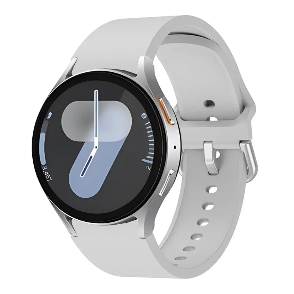 Оригинальный силиконовый ремешок для Samsung Galaxy Watch 7/6/5/4 44мм 40мм 5 Pro Спортивный браслет Galaxy Watch 6 4 Classic 47мм 43мм Ремешок