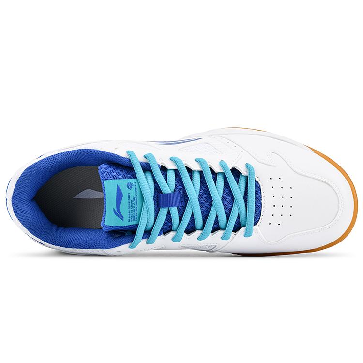 Li Ning The Flash 2.0 Амортизирующие Нескользящие Низкие Бадминтонные Кроссовки Унисекс Бело-Синие AYTT023-2