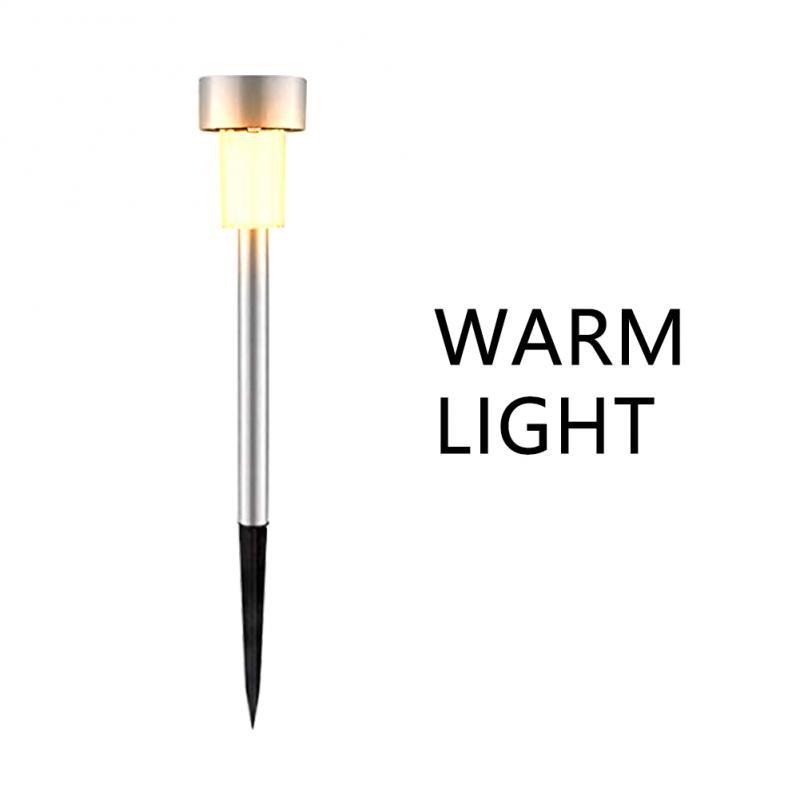 Садовая лампа из прочной нержавеющей стали, наружное освещение, солнечный газонный светильник, устойчивый к коррозии, украшение сада, стандартная лампа