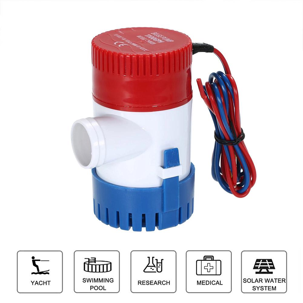 1100GPH 12V Marine Bilge Pump Electric Small Submersible Pump Yacht Boat Tool