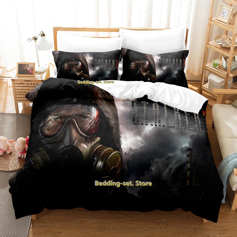 Новая игра S.T.A.L.K.E.R. 2 Набор постельного белья "Сердце Чернобыля" Мультяшный Аниме Трехсекционный Набор Взрослый Детская Спальня Комплекты Пододеяльников Literie