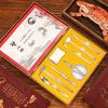 Crab Crackers and Tools Set 8 Pcs Stainless Steel Crab Leg Crackers Crab Fork Seafood Tools Gift Box