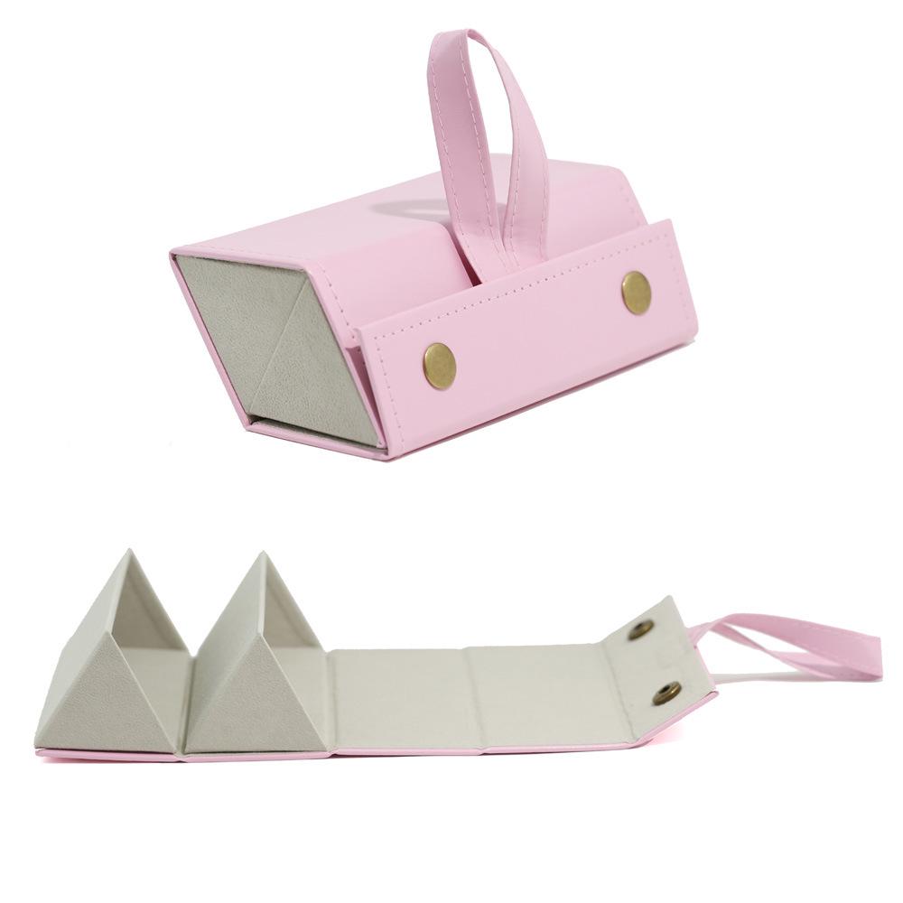 Leather Multi-Compartment Eyeglass & Sunglasses Storage Case, Portable & Foldable with Large Capacity