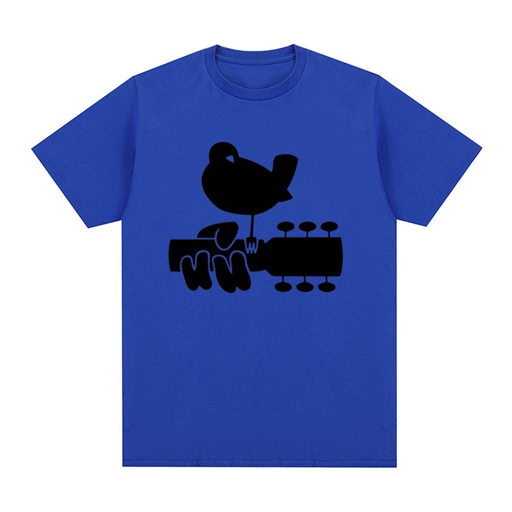 Woodstock Bird Guitar Vintage T-shirt 1969 Funny Novelty Cotton 50th Anniversary Men T shirt New Tee Tshirt Womens Tops