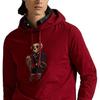 Polo Ralph Lauren Футболка с длинным рукавом мужская с капюшоном на шнурке, вязаная из хлопка, с принтом Polo Bear 710981801-001