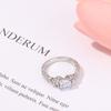 Birthday Anniversary Simplicity Women Exquisite Zircon Jewelry 925 Sterling Silver Diamond Ring