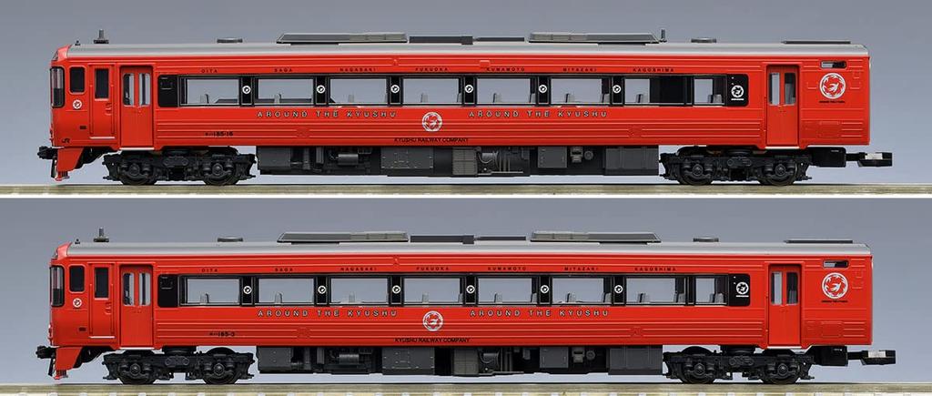 TOMIX N Gauge JR Kiha 185 Series Around the Kyushu Set 98454 Модель железнодорожной дизельной машины красного цвета