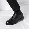 FashionLuxury Business Oxfords Leather Shoes Men Lace Up Breathable Rubber Formal Dress Shoes Male Office Wedding Flats Mocassins Homme