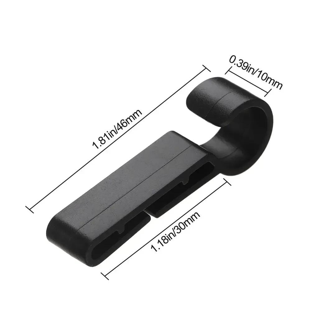 4-20 Pieces Helmet Headlight Hooks - Black ABS Plastic Headlamp Clips for Various Hard Hat, Working Secure Helmet Accessories