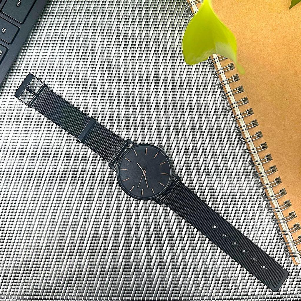 Men's Watch Simple Elegant Deemount Select Quartz Movement Mineral Glass Men's Watch 1 (Black)