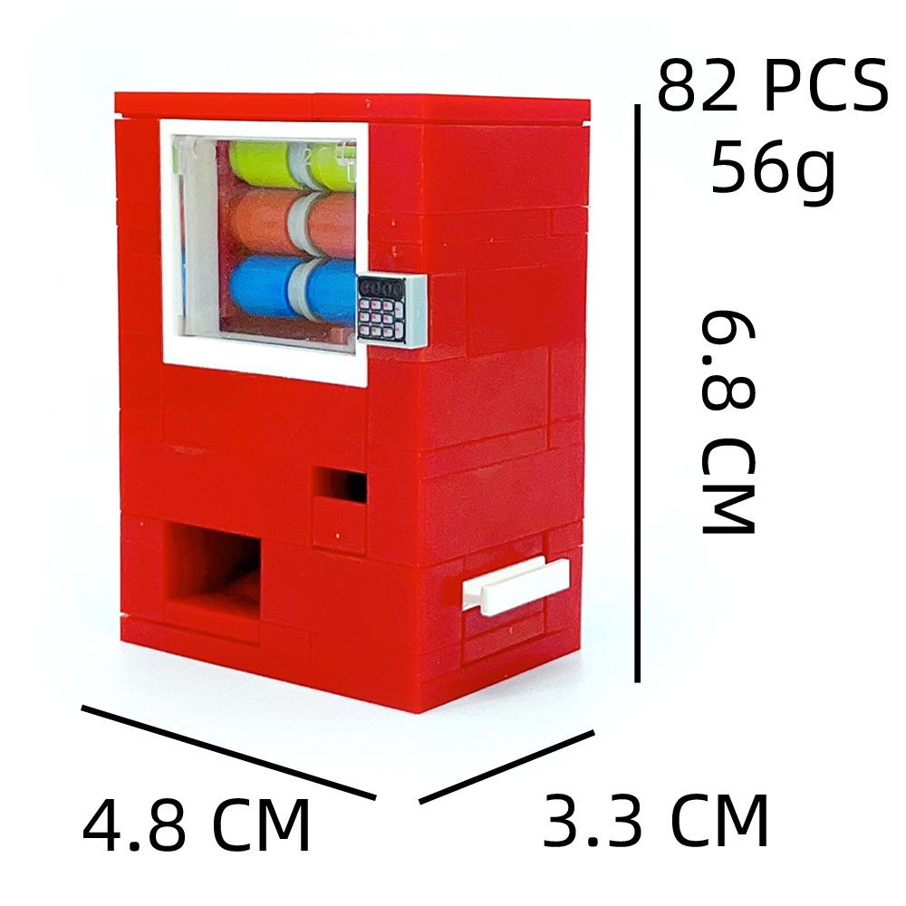 Building Block Beverage Machine Coin Vending Machine Miniature Accessories Small Particles Toy Scene