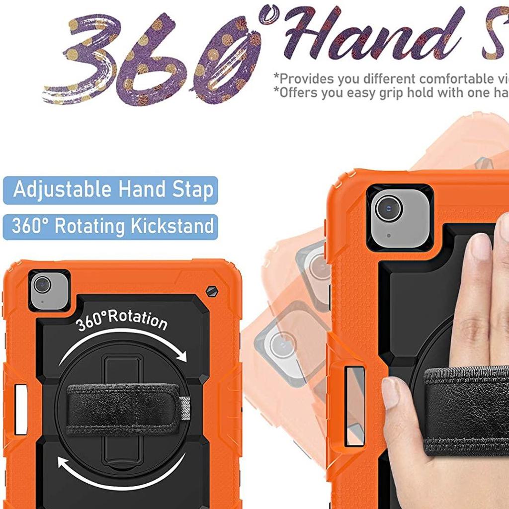 Противоударный чехол с подставкой для iPad Air 4 Air 5 10,9 2022, чехол-держатель для карандашей 10-го поколения + защитная пленка для экрана из ПЭТ + плечевой ремень