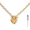 Stainless Steel Heart Pendant Collar Necklace for Women