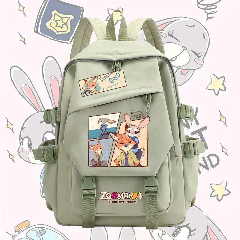 Crazy Animal City Animation Peripheral Judy Nick Fox Elementary School Bag Men'S And Women'S Casual Large Capacity Backpack