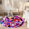 Pomni Round Floor Rug Design for Living Rooms Dormitory Dining Room Hallway Anti-slip Round Rug Office home decor Gift for Festivals