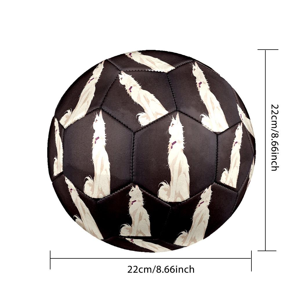 1pc White Cat Size 5 Soccer Ball Professional Match Training Football Indoor &Outdoor Sports Ball Lightweight Durable c6561