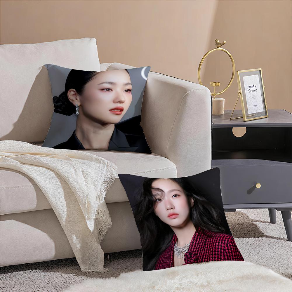 Talented Actress KKim Ko Eun Cushion Cover Pillowcase Short Plush Invisible zipper Room Sofa Cushion Cover