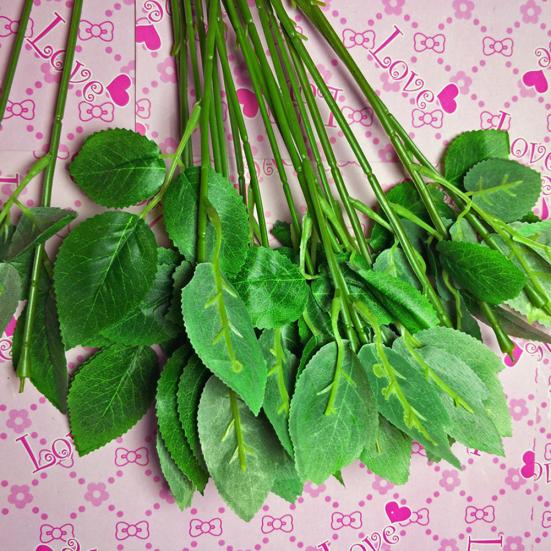 50шт розы стебли цветов зеленый лист цветок столб букет свадебные украшения своими руками