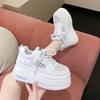 2025 New Spring Thick-soled Heightening Casual Shoes Women's Small Height Sports Shoes Versatile and Popular Women's Shoes