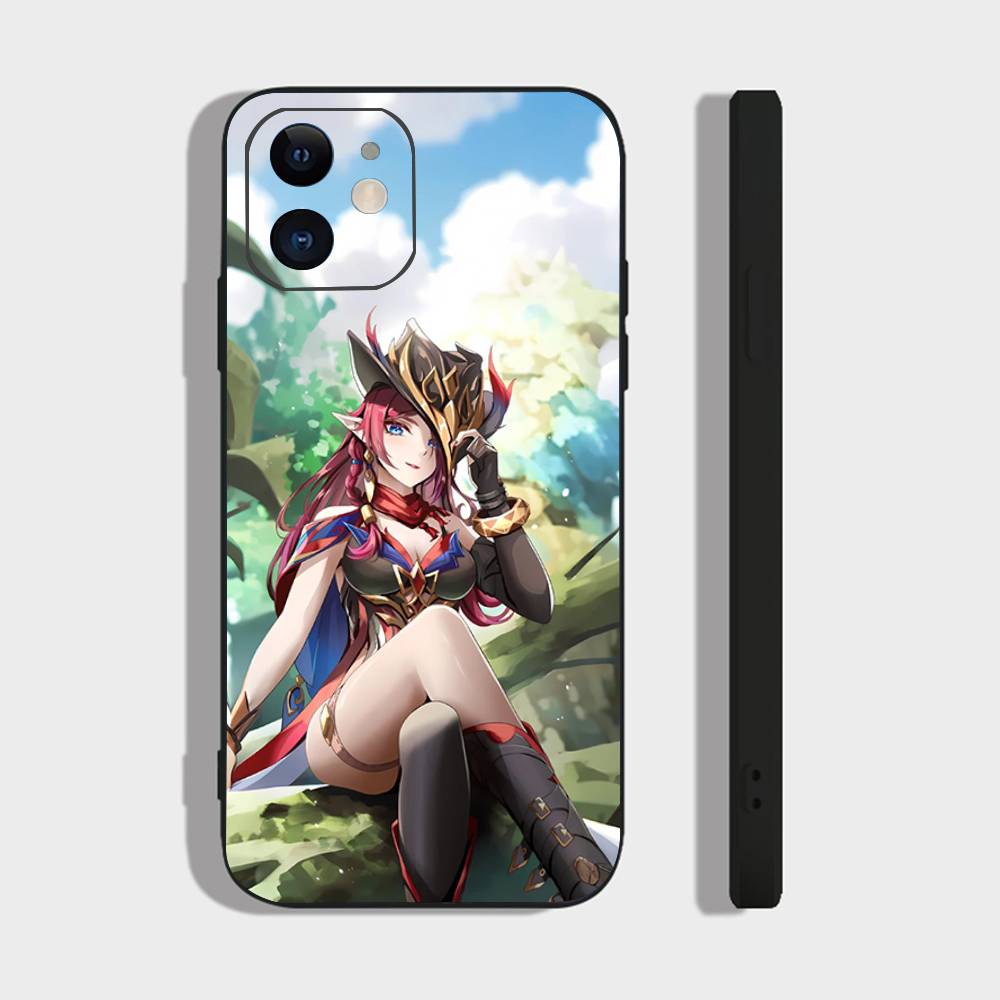 Game Genshin Impact Chasca Phone Case For IPhone 17 Air 16 15 14 13 Pro Max 11 12 Black Silicone Cover