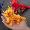 Статуэтка дракона Яркая 3D-печатная фигурка дракона Реалистичная мини-статуэтка Китайский талисман Настольное украшение Креативная игрушка для детей Подарок