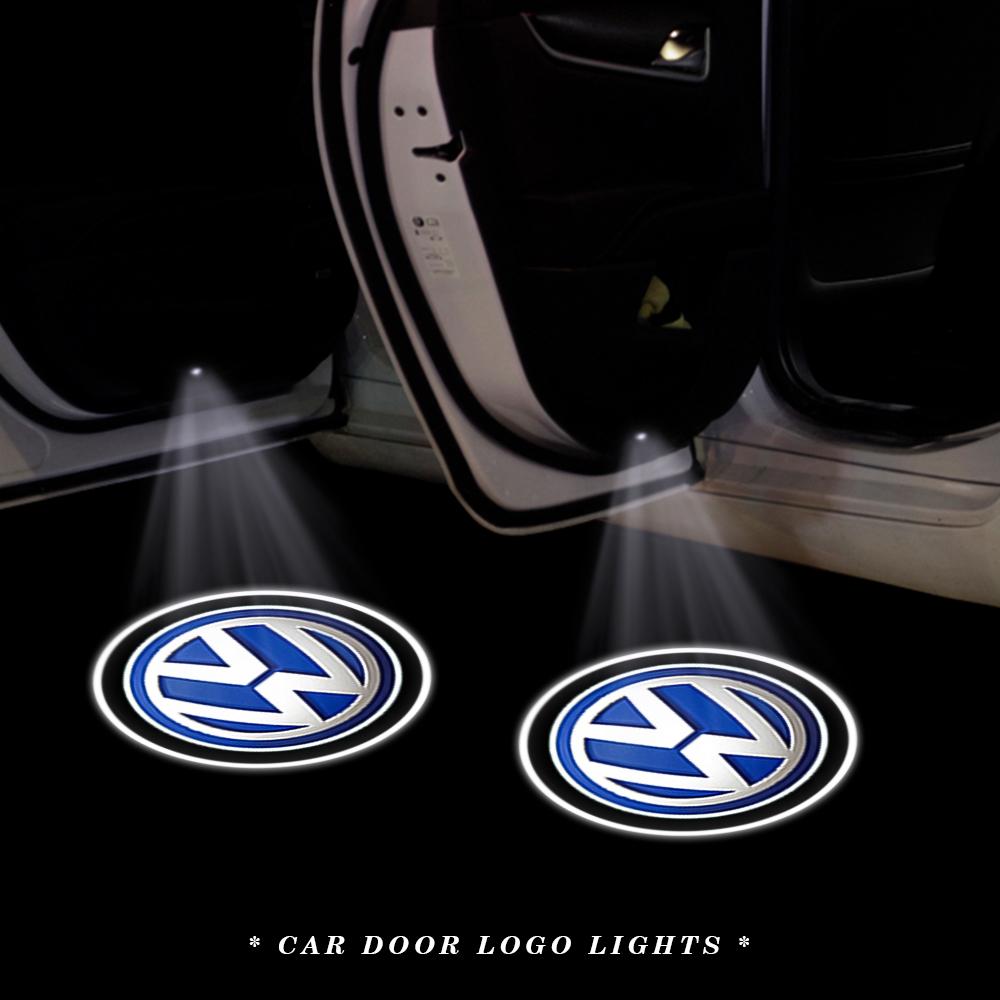 1/2Pcs Car Door Emblem LED Light Welcome Lamp Wireless Laser Projector For VW Passat Polo Tiguan Touran Golf Jetta accessories zl1