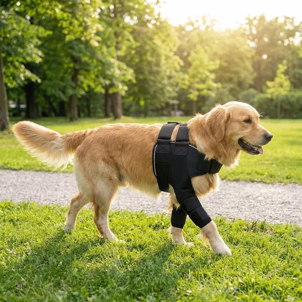 Self-Heating Dog Shoulder Warmers Adjustable Dog Joint Protection Sleeve Playing