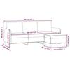 VidaXL Canapé à 3 places avec repose-pieds Gris clair 180 cm Tissu 3201192