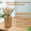 Handmade 3D Puzzle Vase Unique Flower Display Stand Flower Arrangement Vase  for Flower Lovers