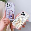 Cute Cartoon Pattern Cream Texture Casing Wavy Edge Soft Silicone Cover Phone Case for Xiaomi Redmi