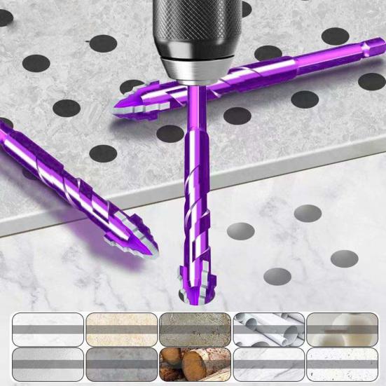 1/4/6 шт. Сверла с четырехгранной пилообразной режущей кромкой Высококачественные Зубчатые эксцентриковые сверла с четырьмя лезвиями Устойчивые к ржавчине Многофункциональные сверла