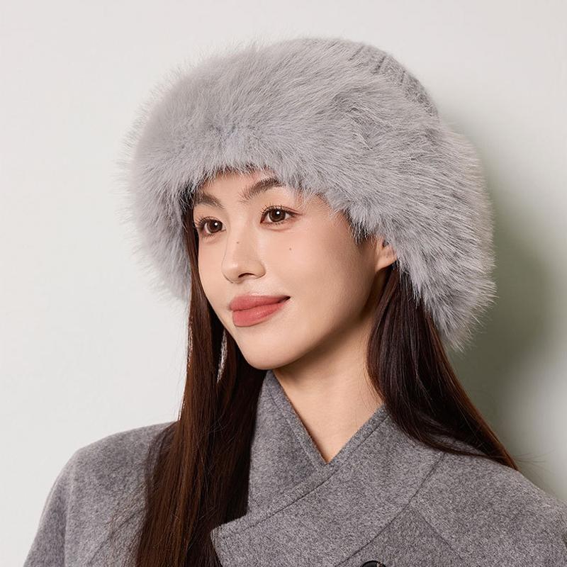 Knitted Hat Women's Autumn Winter Ear Protection Rabbit Plush Wool Hat