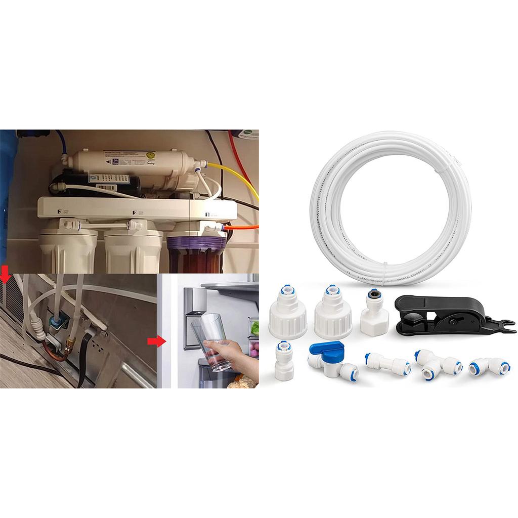 Universal Water Supply Kit Filter System Connection Kit Plastic Home Appliance Water Hose Suitable for Refrigerators
