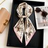 Spring and Autumn Thin and narrow long silk scarves Women's Korean version Summer decoration with shirts, suits, scarves, headbands, streamers, tied b