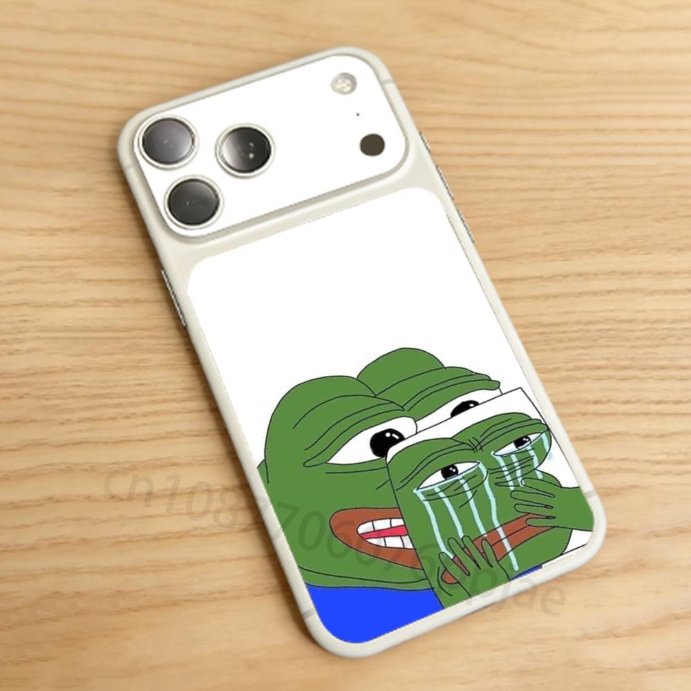 Смешной лягушонок Пепе Грустный Для iPhone 17 Pro /Max Задняя крышка аккумулятора с наклейкой-кожей для камеры Задняя защитная пленка-стикер