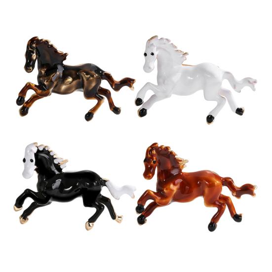 Брошь-булавка Год Лошади по китайскому зодиаку Брошь Винтажная Зодиакальная Брошь Свитера Шляпы Сумки Значок Украшение для одежды