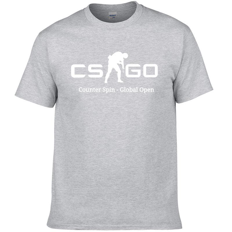 Летняя Мода Крутая Футболка Мужская Игра CS Go Футболка С Принтом 100% Хлопок Короткий Рукав Повседневная Уличная Одежда Мужские Топы Футболки F53