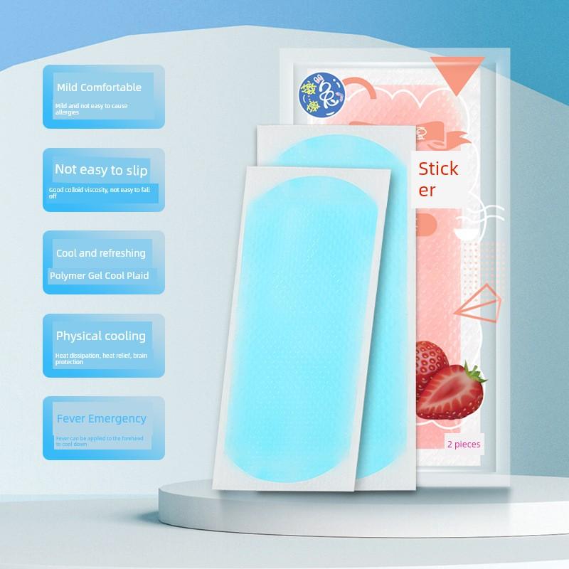Big Water Fruit Flavor Cooling Plaster Summer Student Military Training Anti-Summer Cooling Cooling Gel Sheet Cartoon Cooling Plaster Mobile Phone