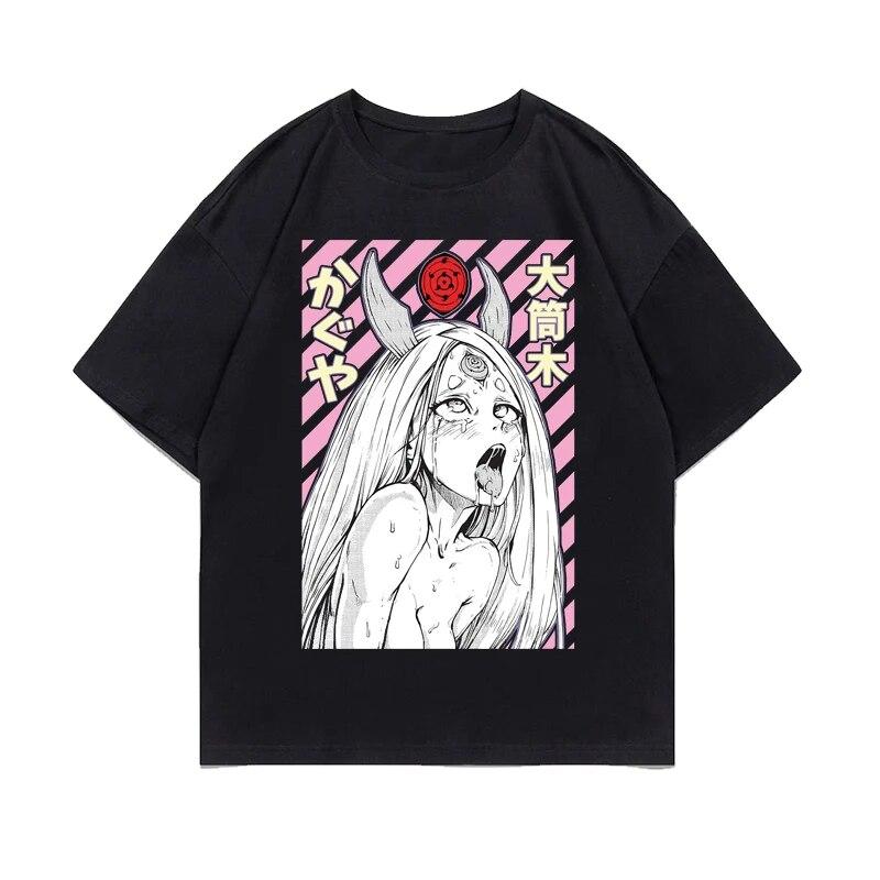 Japanese Cartoon Anime Otaku Hentai Senpai Graphic Print T-shirt Fashion Harajuku Casual Short Sleeve Plus Size T Shirt Women