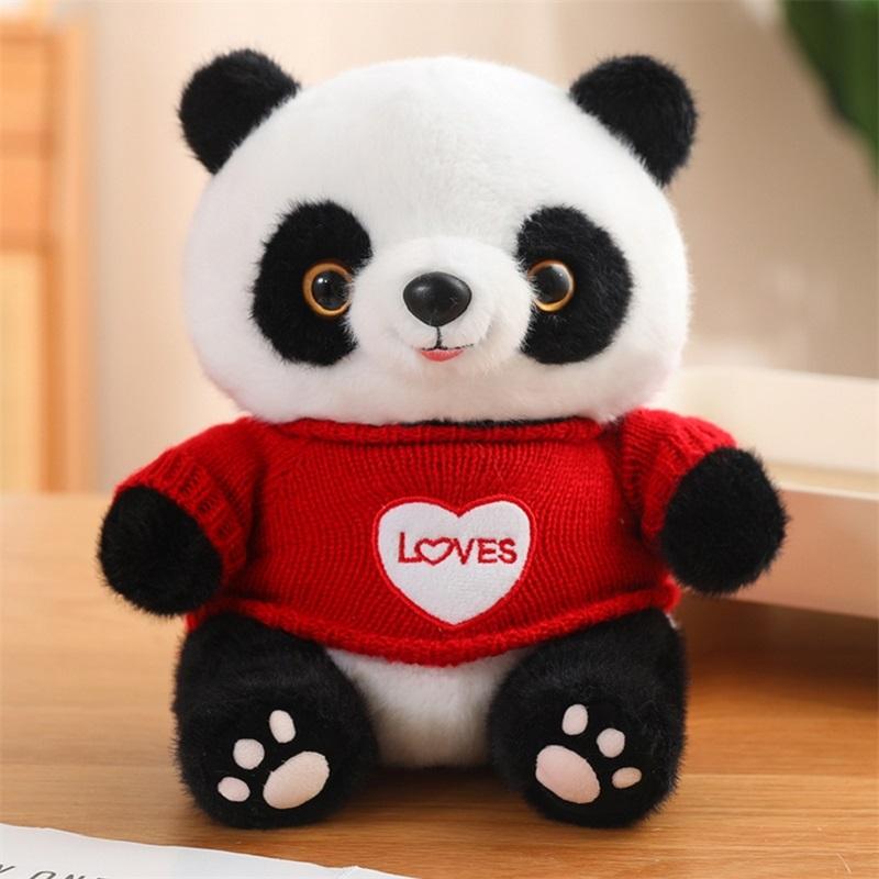 Новейшая плюшевая игрушка-свитер Панда Детская игрушка Украшение для дома Милая игрушка-панда Подарки для девочек Мягкие игрушки Кукла-панда Рабочий компаньон