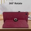 Coque pour Samsung Galaxy Tab A11 Plus / A9 Plus, Etui Rotatif 360° Motif Arbre Effet Cuir Rouge