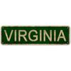 LINStore Virginia Sign, America State Name Vintage Metal Tin Sign, Wall Decor for Office/Home/Classroom - Best Decor Gift Ideas for Women Men Friends