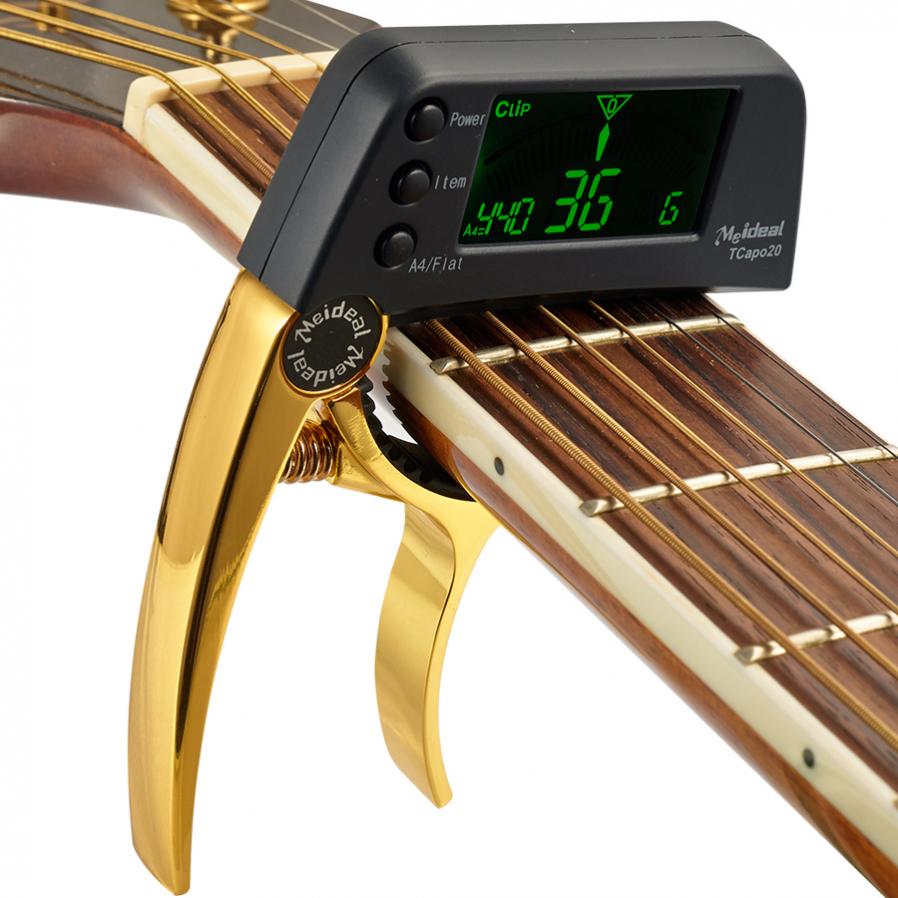 Guitar Tuner Capo 2 IN 1 LCD Screen Zinc Alloy Guitar Capo