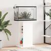 VidaXL Aquarium Cabinet, White, 60.5x36x72.5 Cm, Engineered Wood, Aquarium Stand with Storage 833639